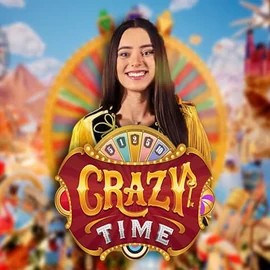 Official Live Casino logo: Crazy Time by Evolution at Realz Casino