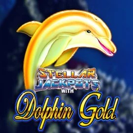 Dolphin Gold with Stellar Jackpots slot logo by Lightning Box Game at Realz Casino